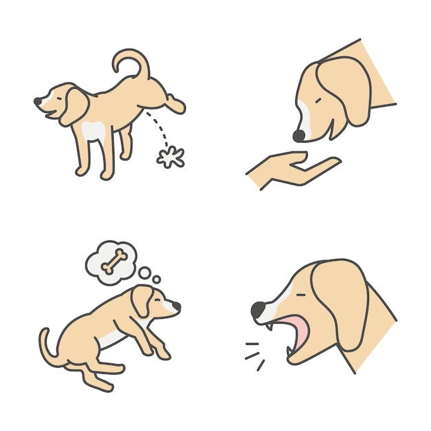 Free Vector dog stickers