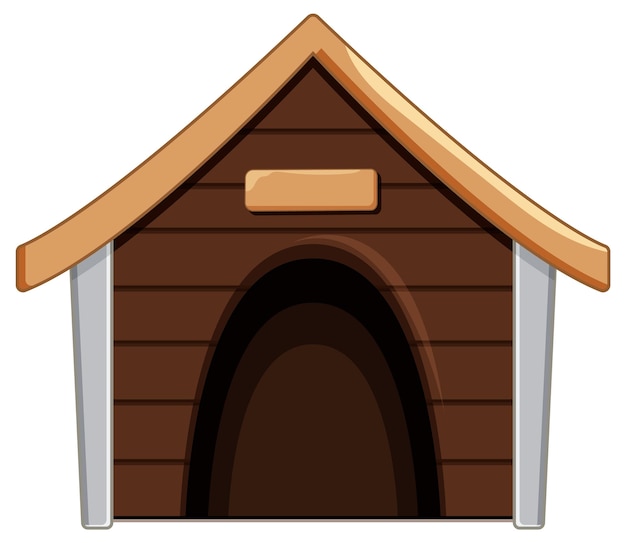 Free vector doghouse in cartoon style