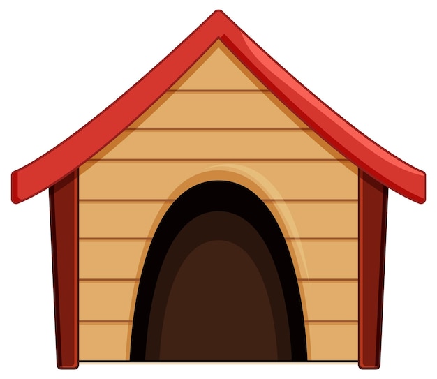 Free vector doghouse in cartoon style