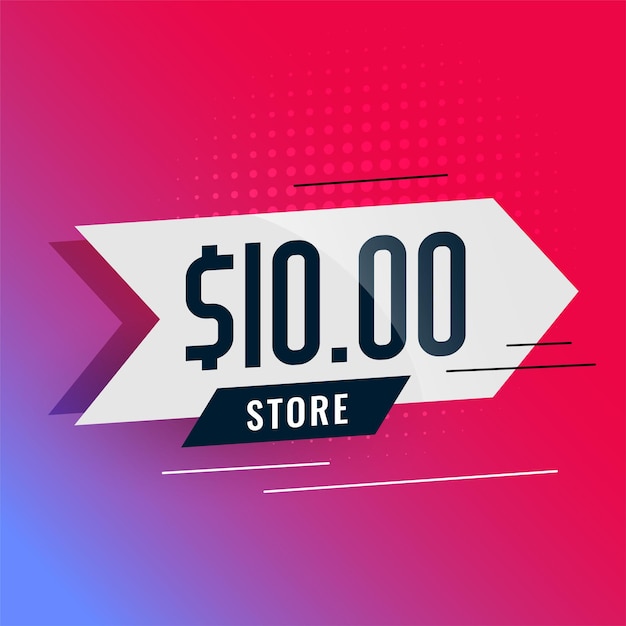 Dollar ten store deals promotional template