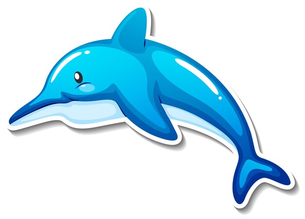 Dolphin sea animal cartoon sticker