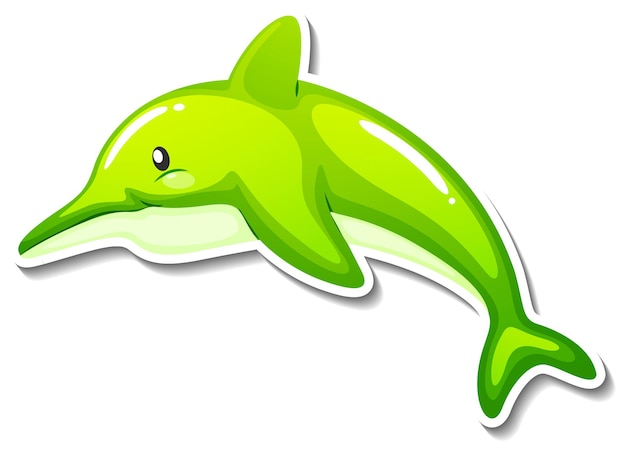 Dolphin sea animal cartoon sticker