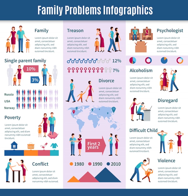 Domestic Problems Infographic Poster