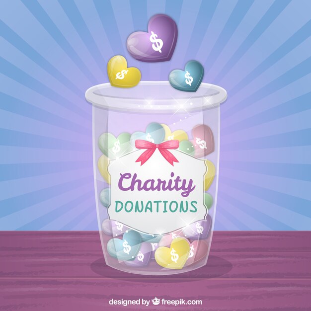 Free vector donation bottle background