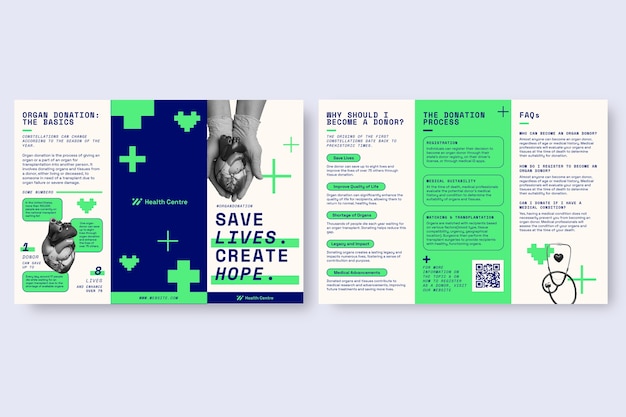 Donation brochure template design