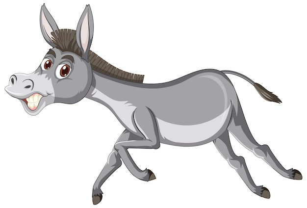 Free vector donkey animal cartoon character