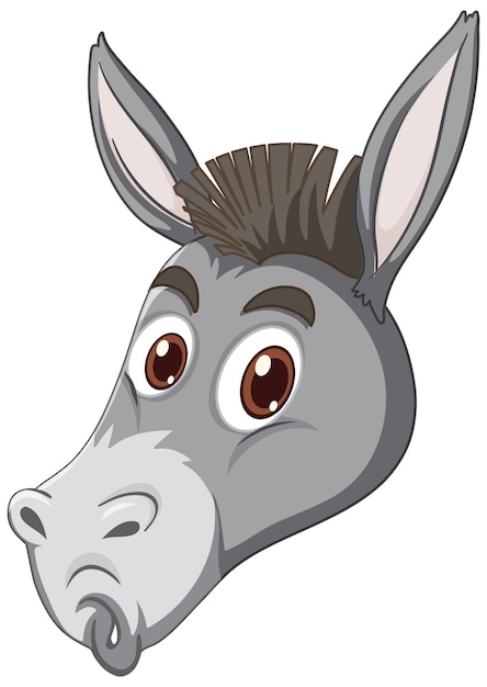 Free Vector donkey with face expression on white background