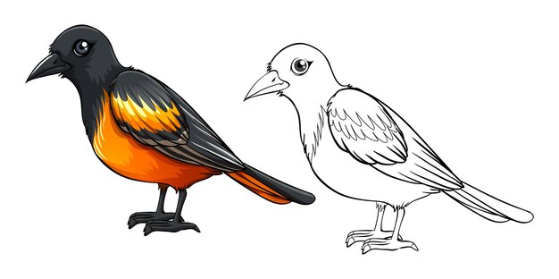 Doodle animal for bird