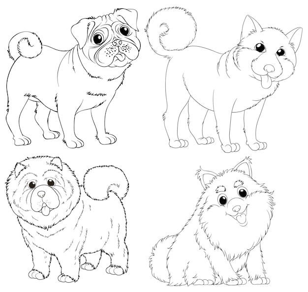 Doodle animal characters for dogs