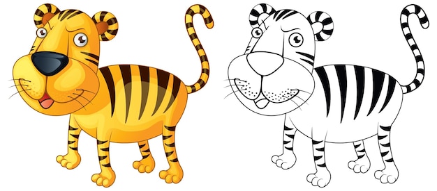 Free Vector doodle animal for tiger