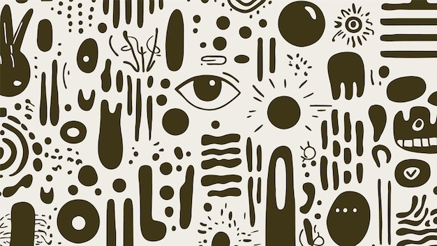 Free Vector doodle art patterns