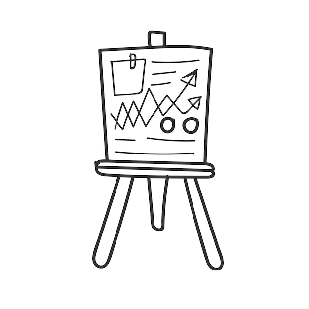 Free Vector doodle of business data analysis board