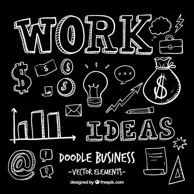 Free vector doodle business elements