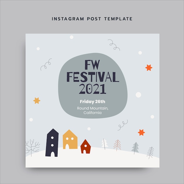 Doodle fw festival event instagram post