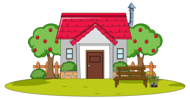 Free Vector doodle house cartoon design