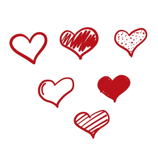 Doodle love icon