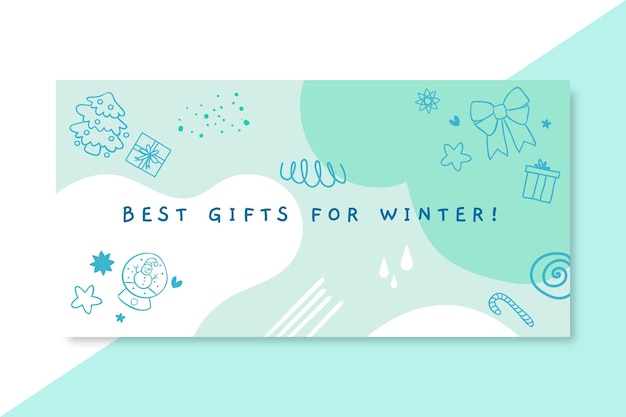 Doodle monocolor winter blog header