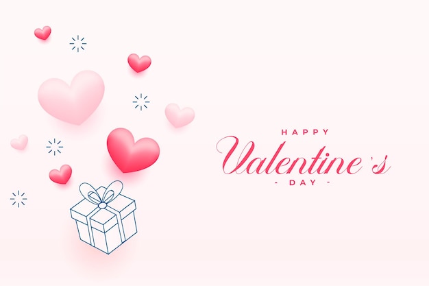 Free Vector doodle and realistic valentines day greeting design