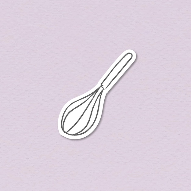 Free Vector doodle whisk sticker design resource vector