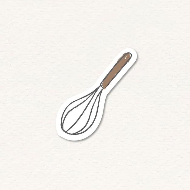 Free Vector doodle whisk sticker design resource vector