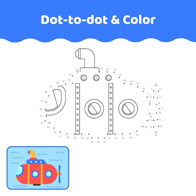 Dot to dot submarine worksheet