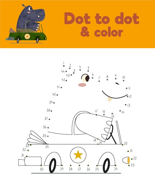 Free Vector dot to dot worksheet