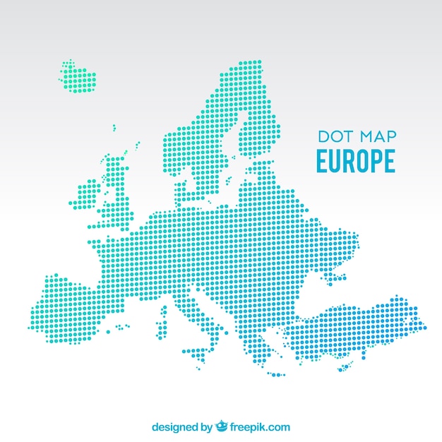 Free vector dot europe map background