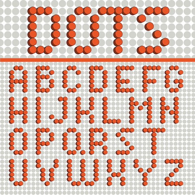 Dots Font alphabet