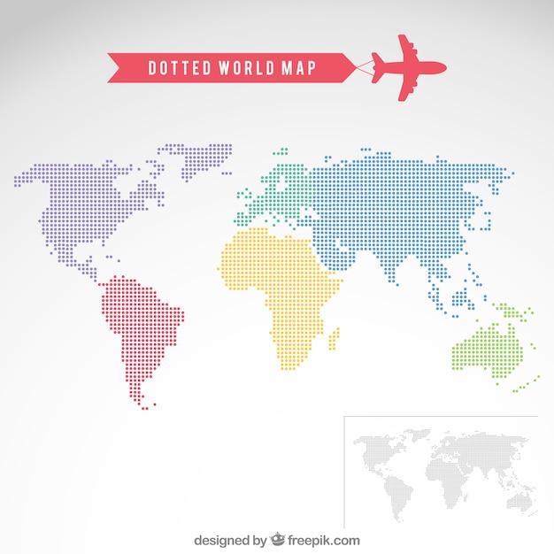 Free Vector dotted world map