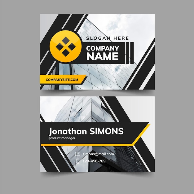 Double sided business card template