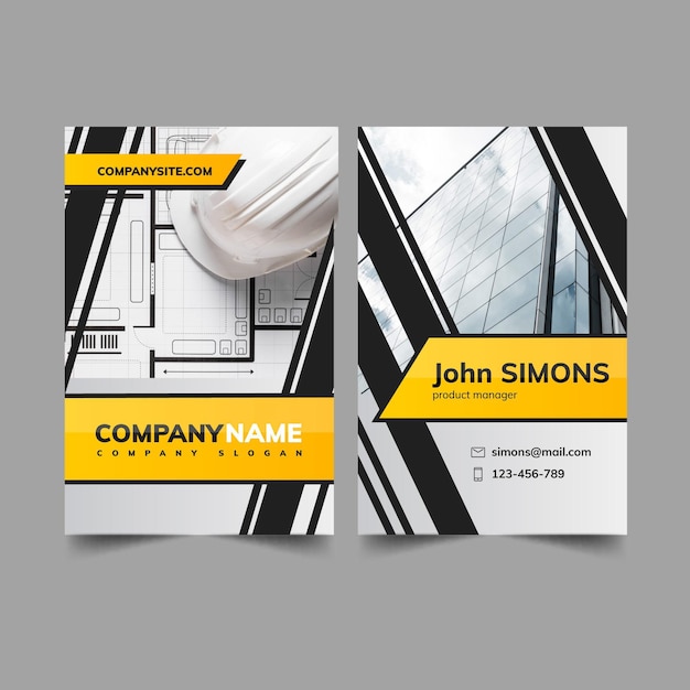 Double sided business card template