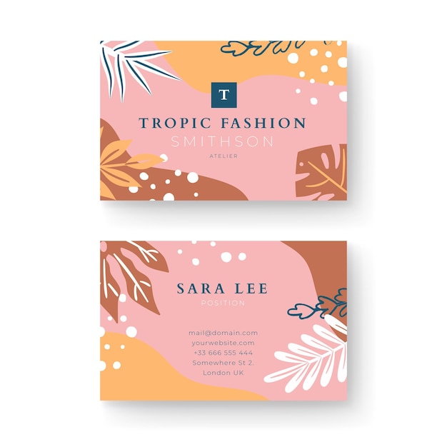 Double-sided business card template