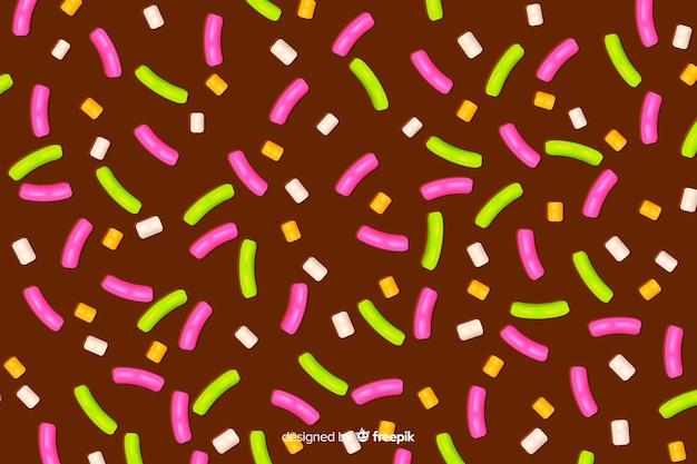 Doughnut glaze on chocolate background