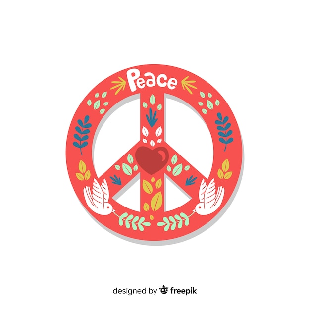 Dove peace sign background