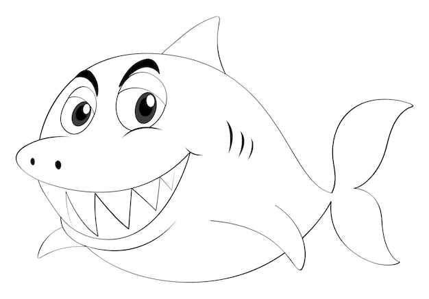 Free Vector drafting animal for shark