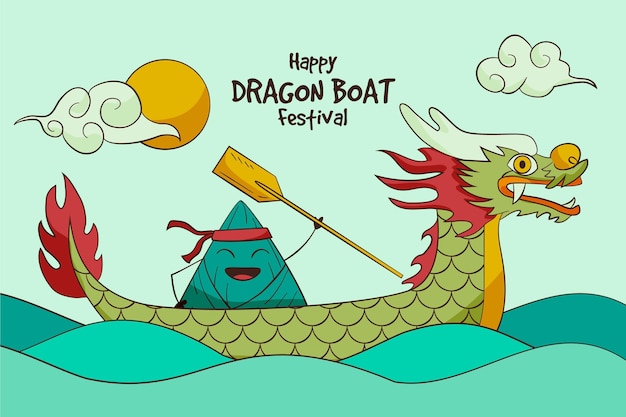 Dragon boats zongzi wallpaper