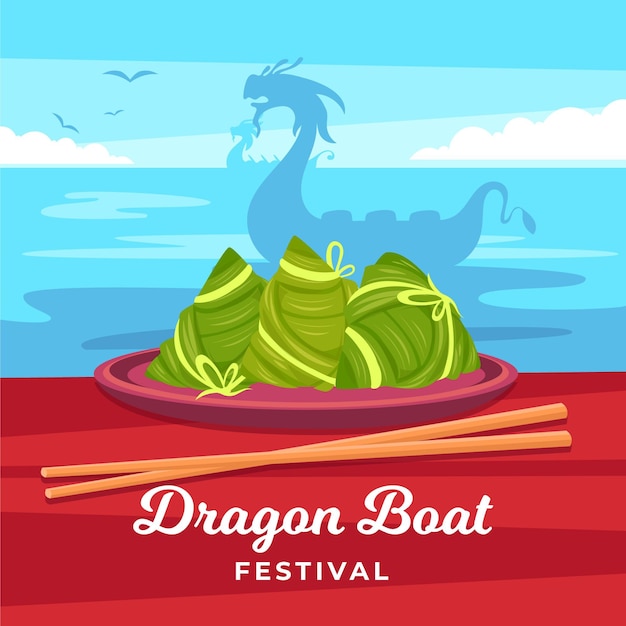 Dragon boats zongzi wallpaper