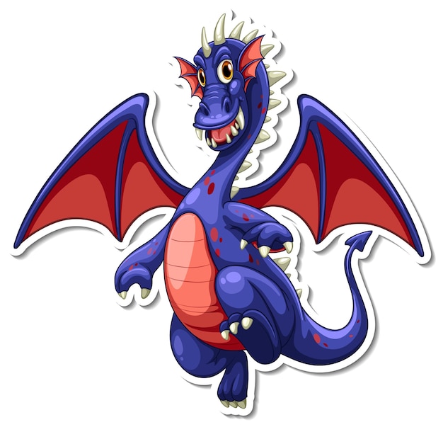 Dragon cartoon character sticker