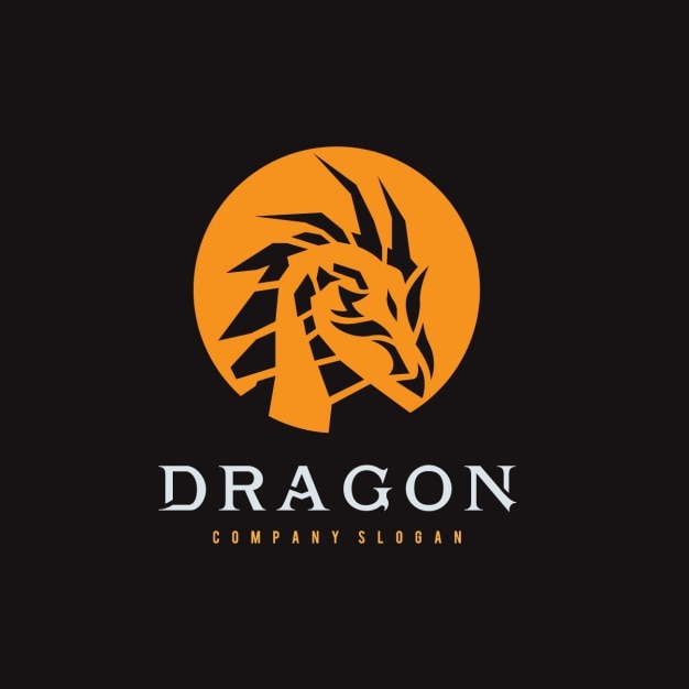 Free Vector dragon shape logo template