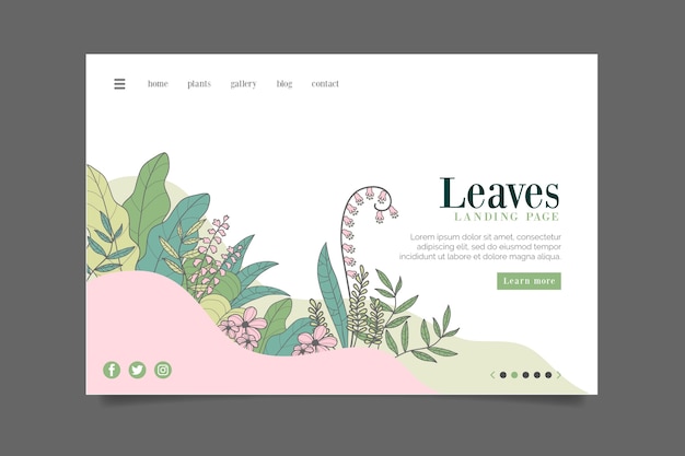 Drawing with nature landing page