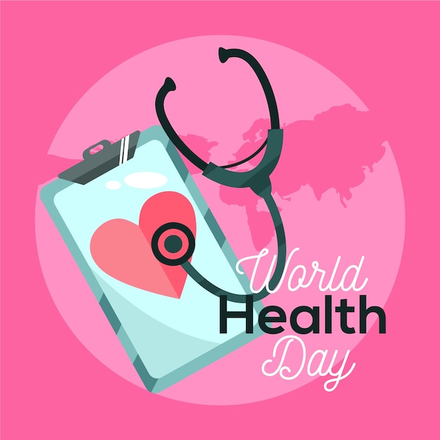 Free Vector drawing of world health day concept