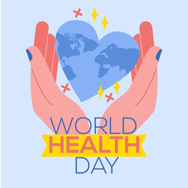 Drawing of world health day design