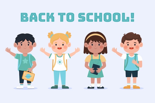 Drawn children back to school