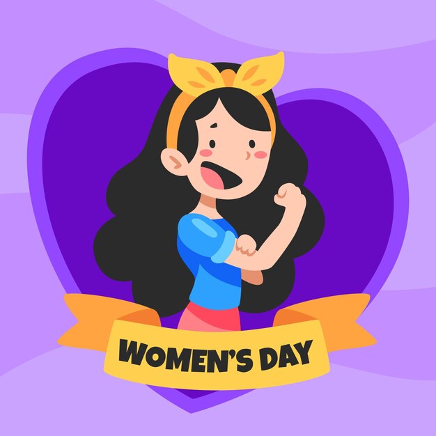 Drawn international women's day illustration