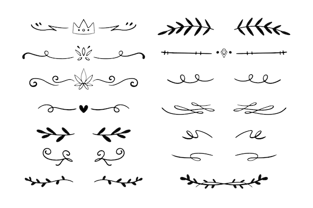 Drawn ornamental divider pack