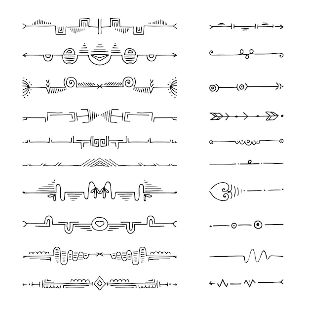 Drawn ornamental dividers set