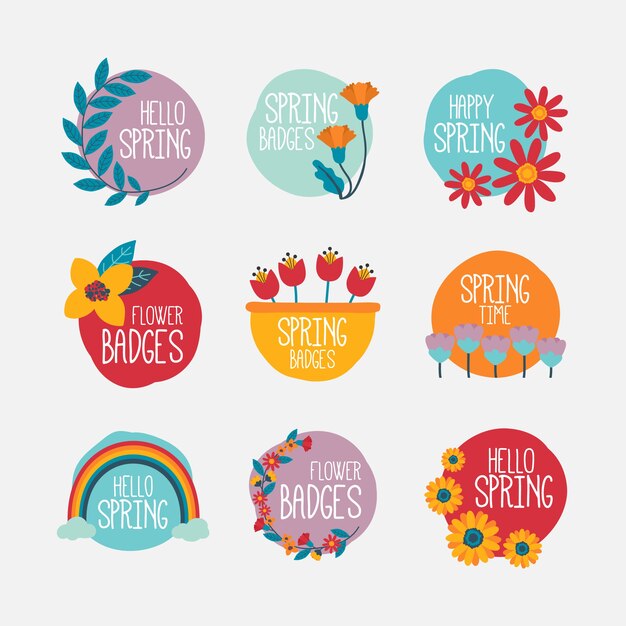 Drawn spring labels pack