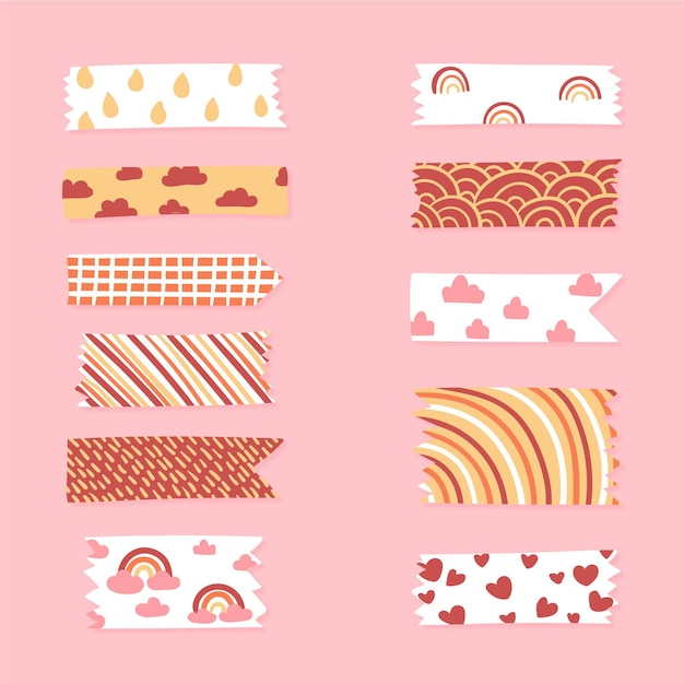 Drawn washi tape pack