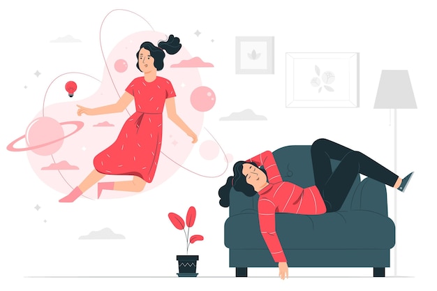 Free Vector dreamer concept illustration