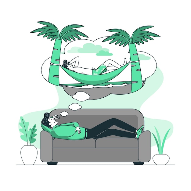 Free Vector dreamer concept illustration